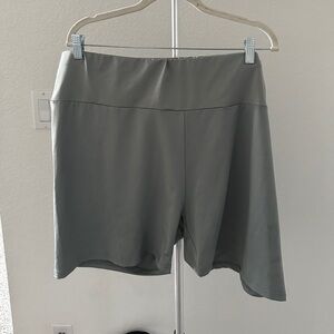 Women's Athletic High-Waist Gray/light teal bike Shorts